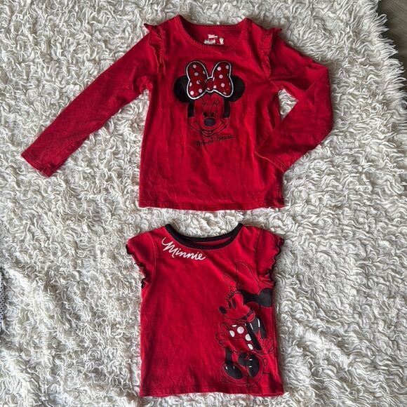 Disney Other - Disney’s Minnie Mouse Long Sleeve & Short Sleeve Bundle Set Size 4T